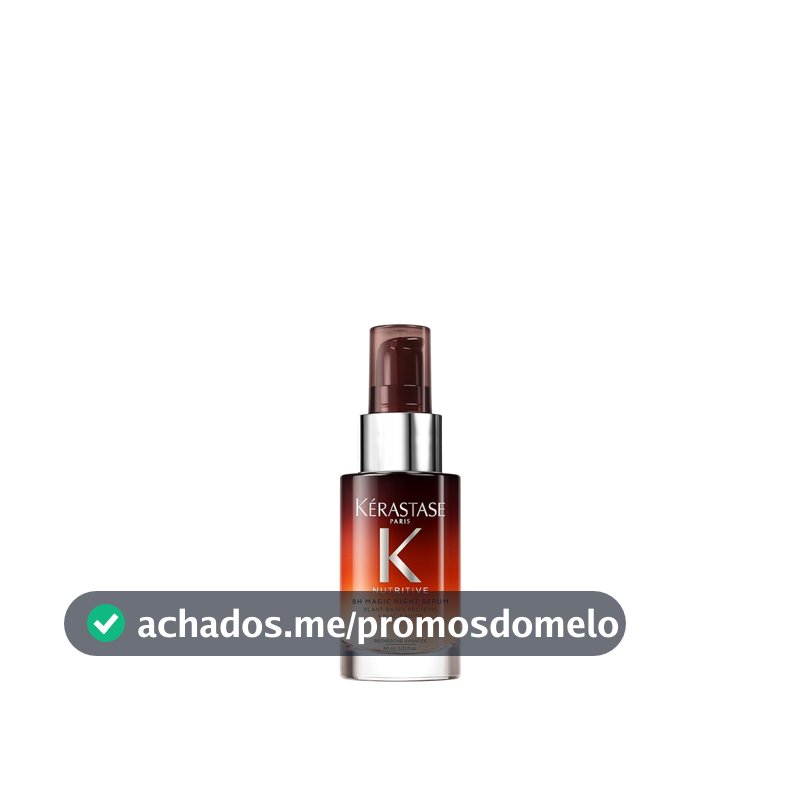 Kérastase Nutritive Sérum Capilar Noturno 8H Magic Night Travel Size Para Cabelos Secos com Nutrição Profunda, Proteção Contra a Fricção do Travesseiro e Cabelos Mais Fortes 30ml