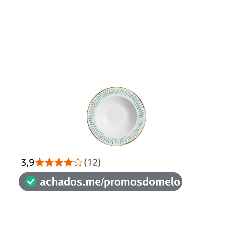 Conjunto C/ 6 Prato Fundo Miami Filete Ouro