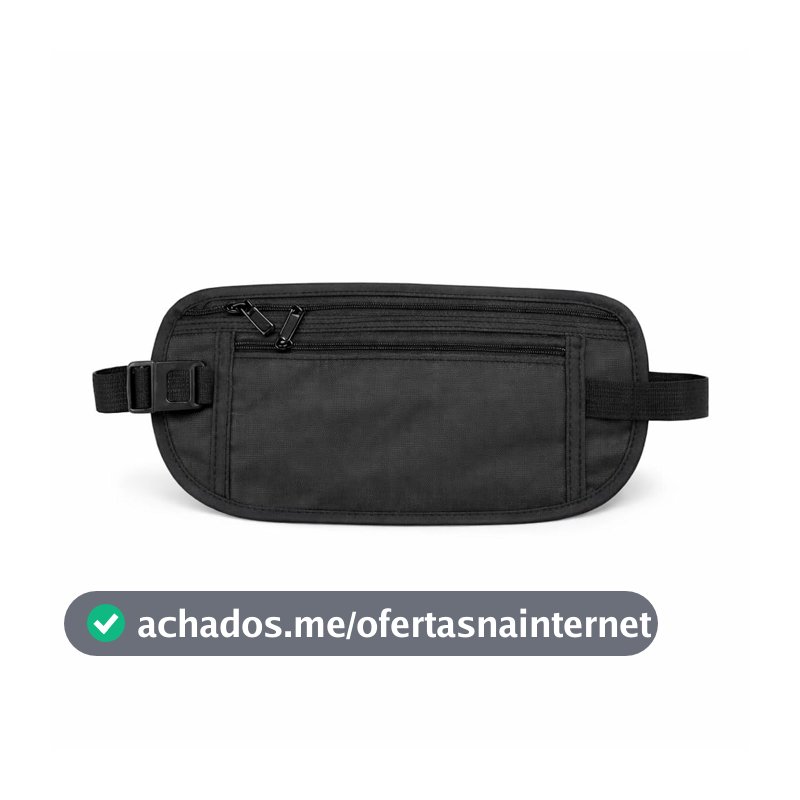Pochete Doleira Antifurto Slim Impermeável Unissex, Porta Dinheiro e Documentos, Ajustável e Discreta