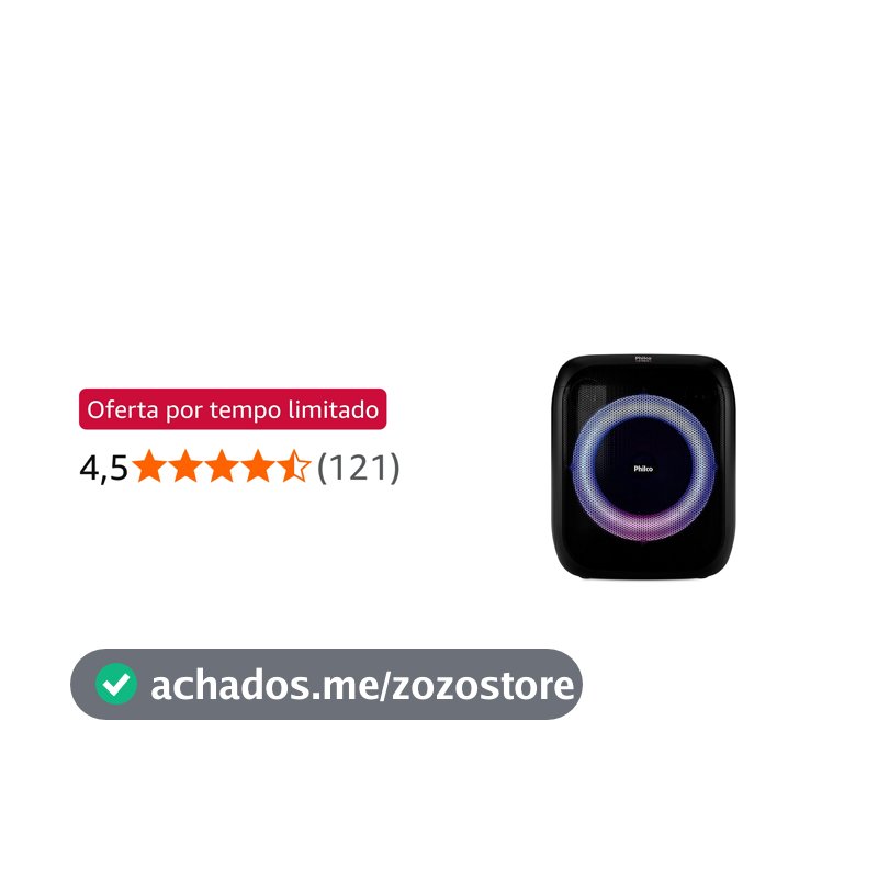 Caixa de Som Amplificada 380W Flash Lights Philco PCX4800