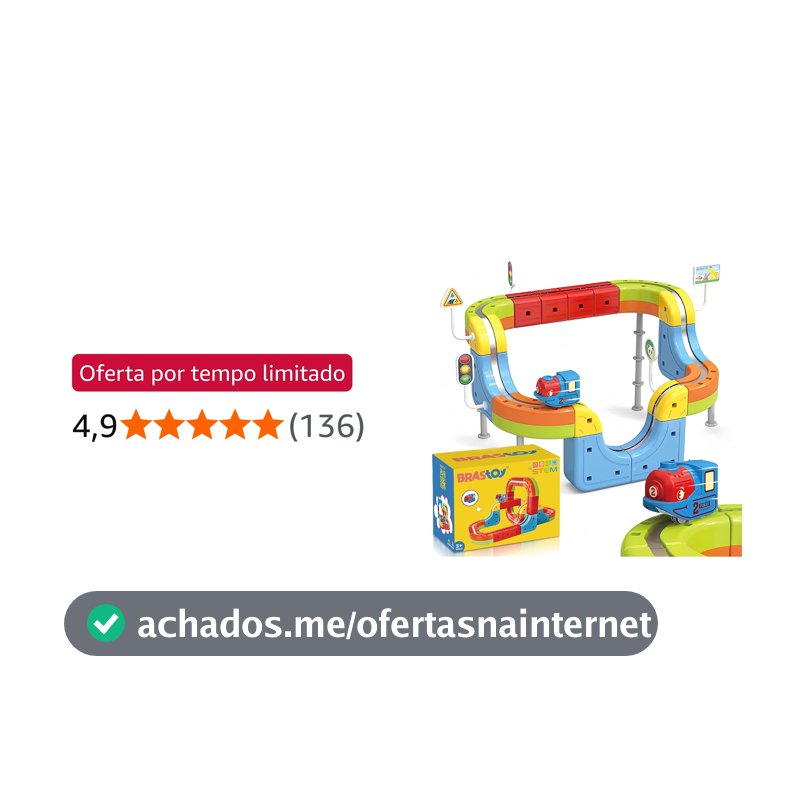 Brastoy Blocos de Montar Magnéticos Construção STEM Brinquedo Infantil Educativo (128 Peças)