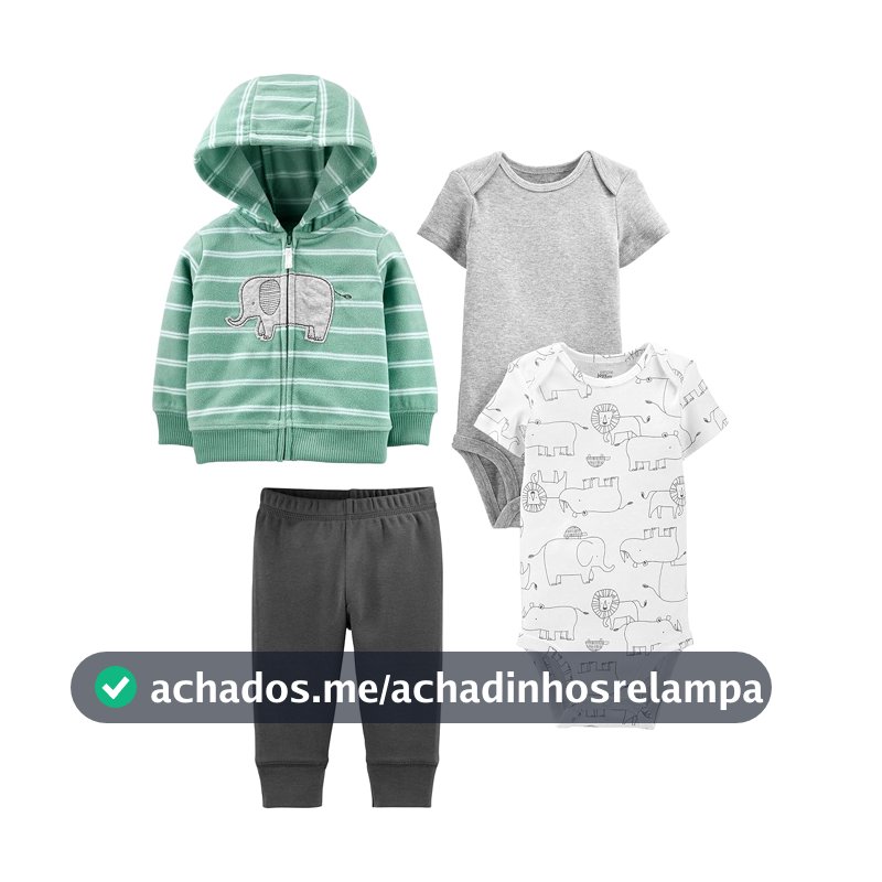 Enxoval Conjunto de jaqueta, calça e body de 4 peças Simple Joys by Carter'sMeninos