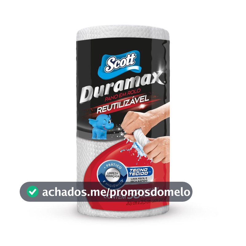 Pano Reutilizável em Rolo Scott Duramax, Branco, 58 Folhas