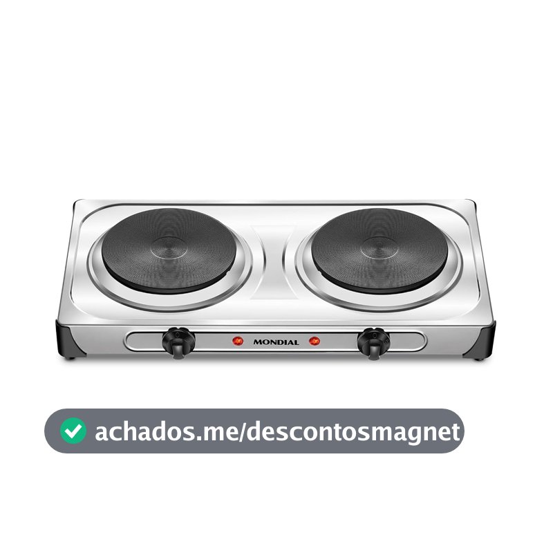MONDIAL Fogão Elétrico Fast Cook Due, Inox, 2000W, 110V - FE-03