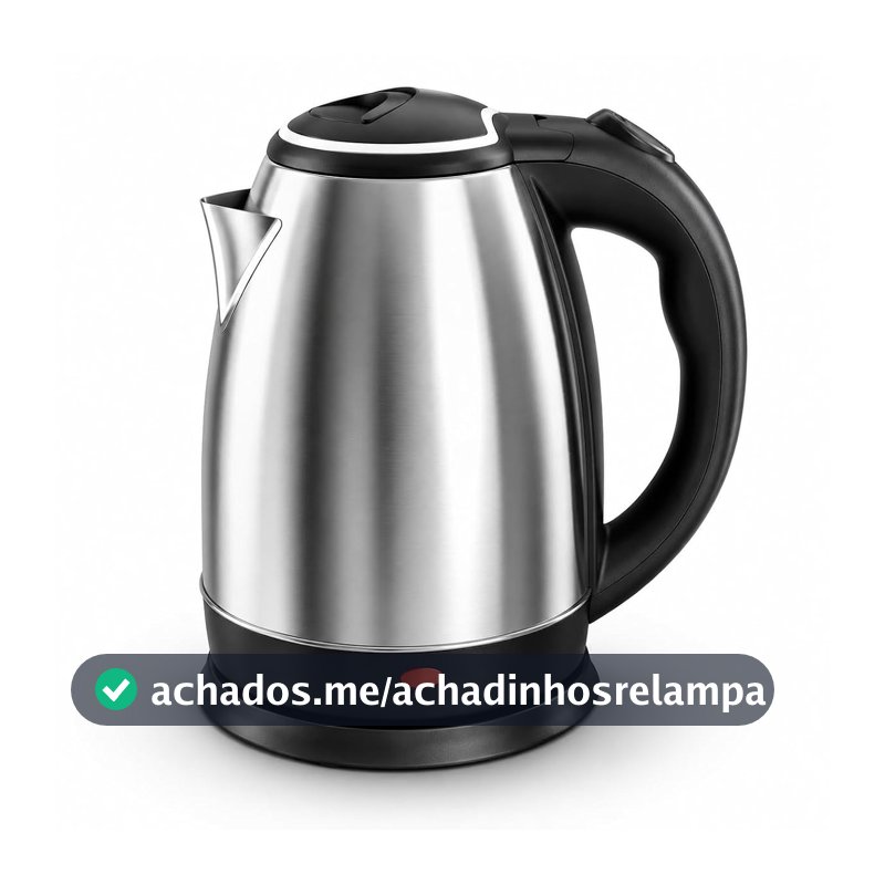 Chaleira Elétrica 1.8 Litros Inox Desligamento Automatico Cor Aço 110V Aquecimento Rápido Segura Café Chá Fácil Abertura Premium GT