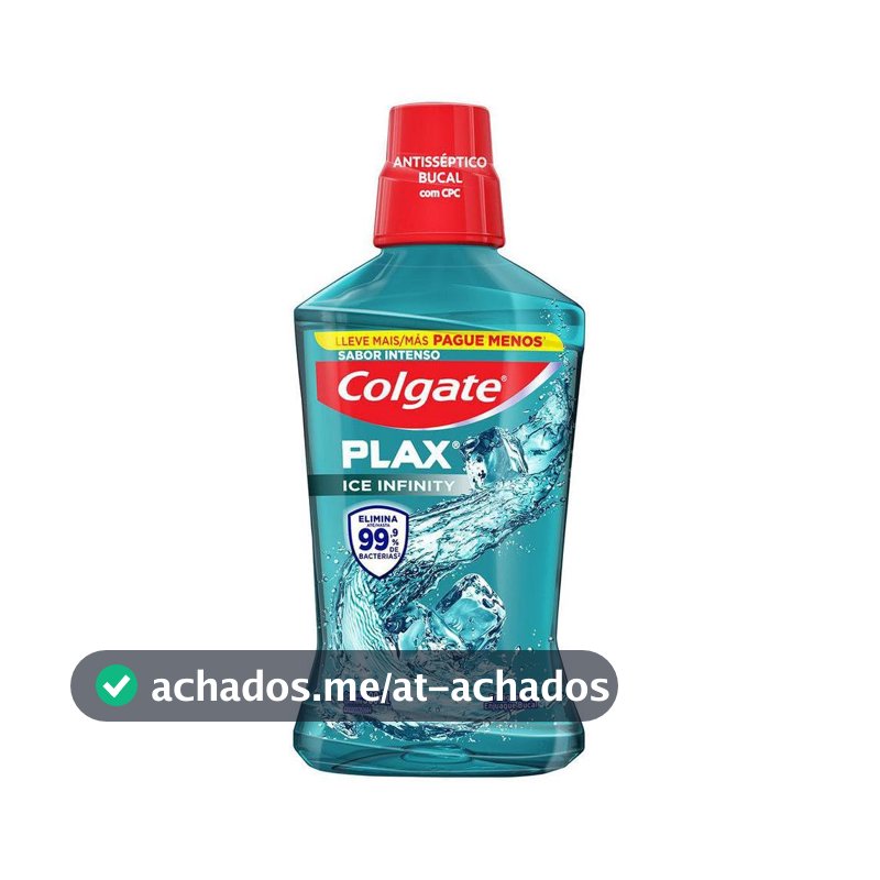 Enxaguante Bucal Colgate Plax Ice Infinity, 500ml
