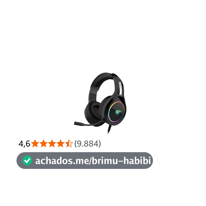 Havit Headphone Fone de Ouvido H2232d, Gamer, Iluminação RGB, com Microfone, Falante de 50mm, Conector 3.5mm, HAVIT, HV-H2232d, Cabo USB para Iluminação