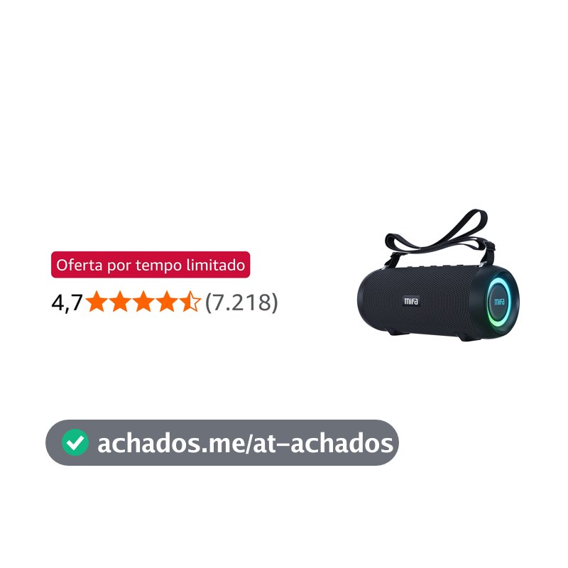 MIFA A90 Caixas de Som Portáteis Bluetooth, Alto-falante Bluetooth portátil IPX7 à prova d'água, 60W Bass, Emparelhamento estéreo sem fio, Mic embutido, Suporte Micro SD, USB, AUX-in, USB-C Charing