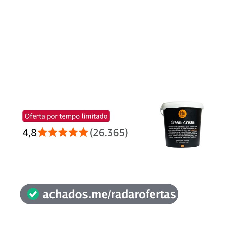 Dream Cream Máscara Profissional 3kg , Lola Cosmetics