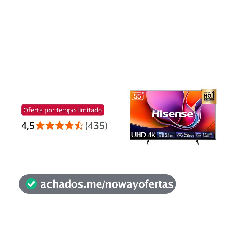 Hisense Smart TV 4K 55" Polegadas 55A6NV