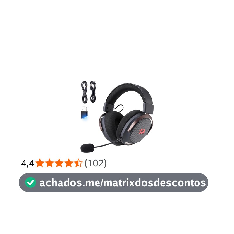 Headset Gamer Redragon Arrow Preto 7.1 Surround Virtual USB Tipo-C Microfone Removível Drivers 53mm H858