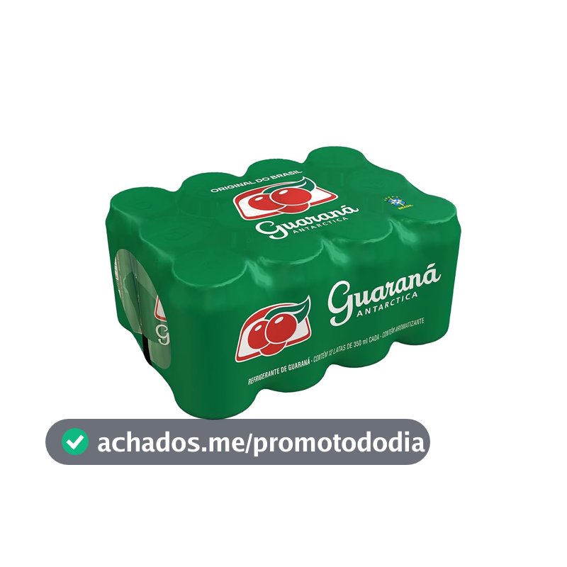 Refrigerante Guaraná Antarctica, Lata 350ml, Pack com 12 unidades