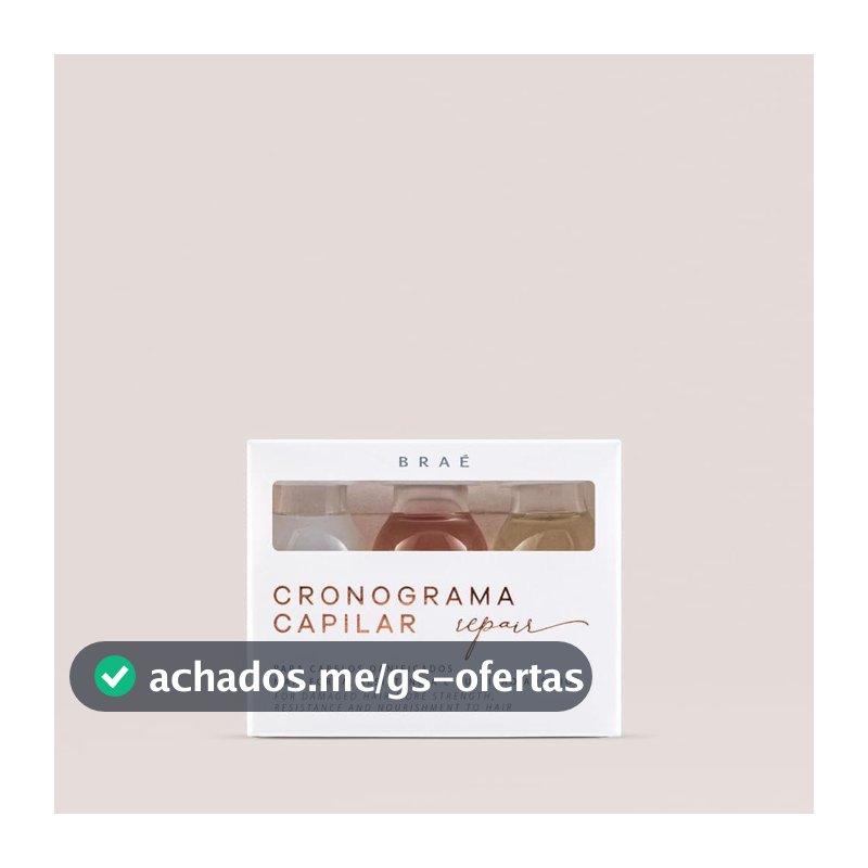 Kit Cronograma Capilar Repair Reparação Braé - 3x13ml