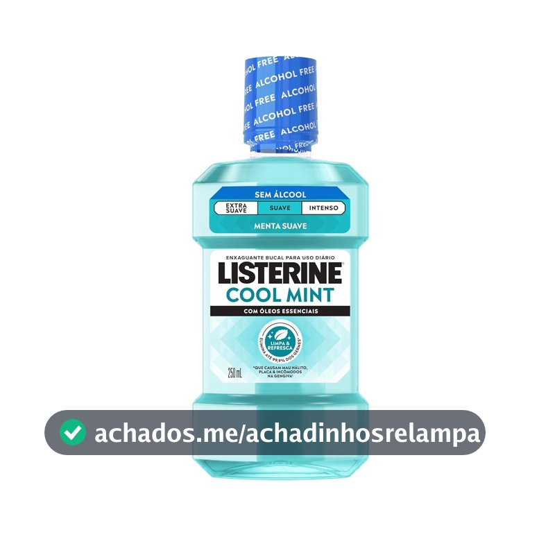 Enxaguante Bucal Listerine Cool Mint, Sem Álcool, 250ml
