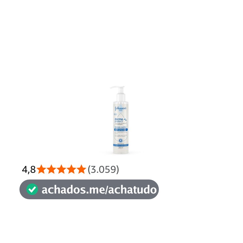 Sabonete Nutritivo Johnson's Baby Derma Protect, 200ml