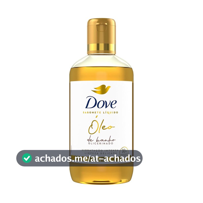 Dove Óleo de Banho Hidratação Intensa e Limpeza Delicada, Glicerinado com 96% Ingredientes de Origem Natural 240 ml