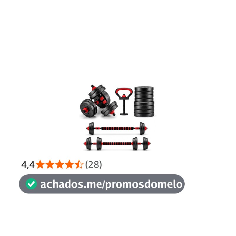 Halteres Ajustáveis Kit 6 em 1 até 10 kg com Barra Longa, Anilhas, Kettlebell e Apoio para Flexão — Halter para Treino de Força, Musculação, Academia em Casa, Pesos para Exercícios em Casa e Funcional