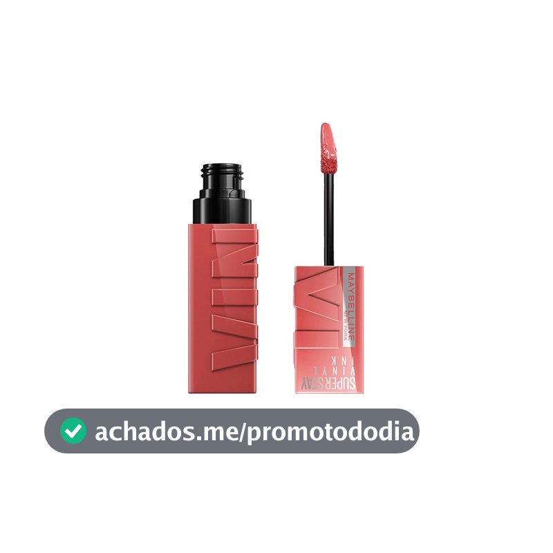 Batom Líquido Maybelline SuperStay Vinyl Ink Gloss 16h 15 Peachy 4,2ml