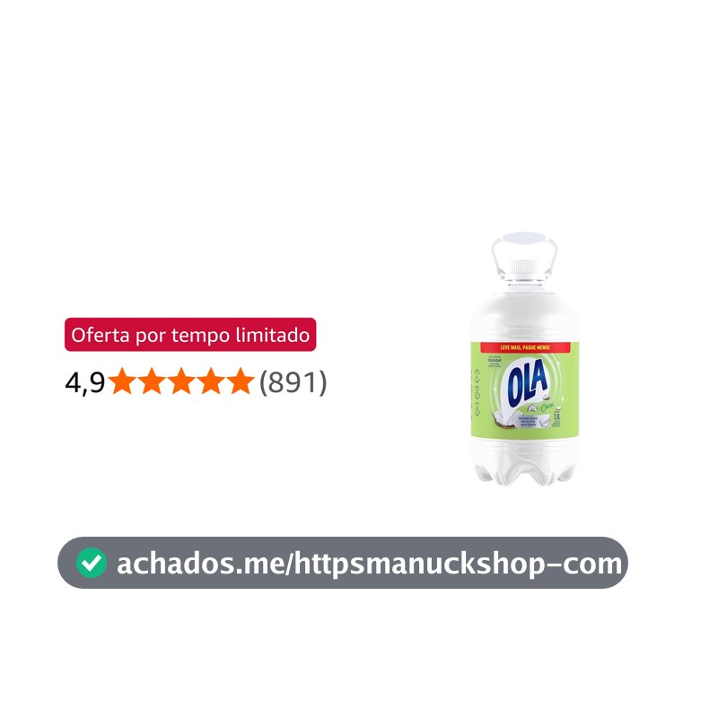 Ola Coco Sabão Líquido para Roupas Delicadas, 3,8L