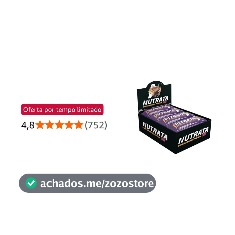 Nutrata Caramel Protein Display (12 unid. 45g), Dark Caramel, Nutrata