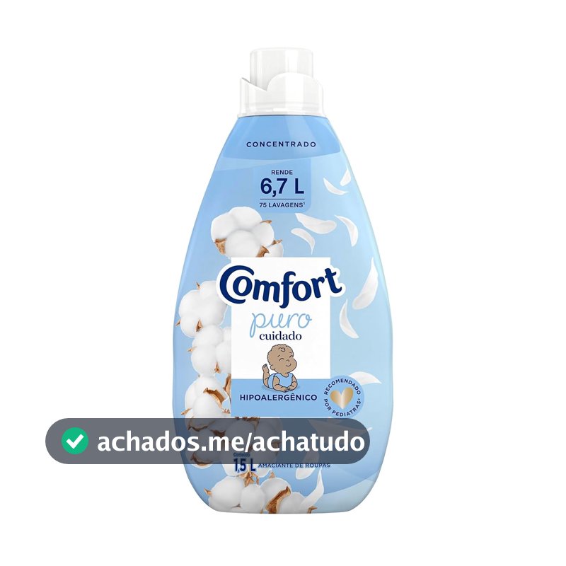 Amaciante de Roupa Concentrado Comfort Puro Cuidado, 1,5l