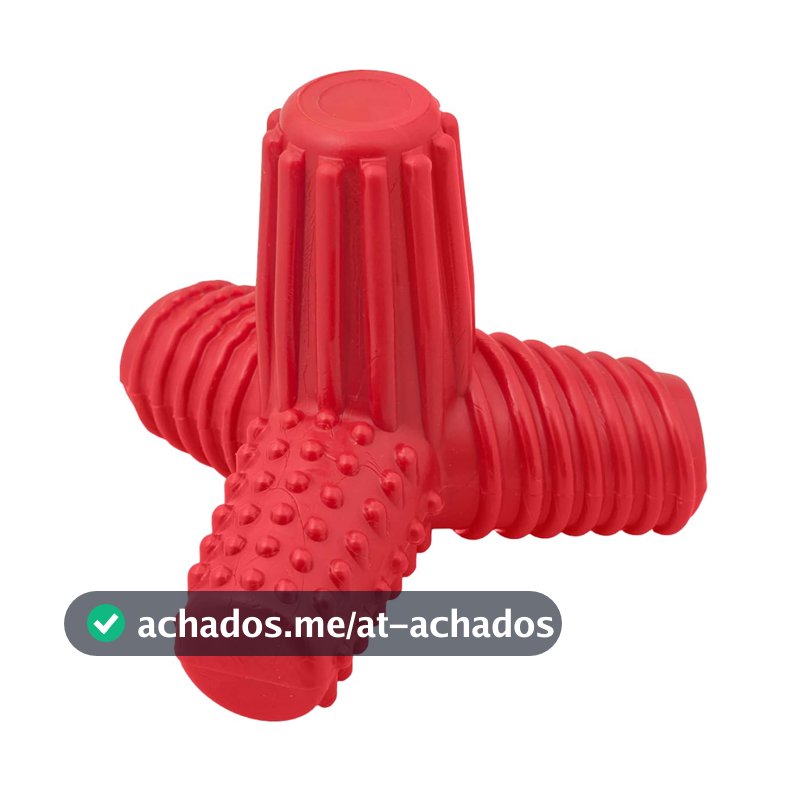 Pet Games Mordedor Tridimensional 4 Dogs Nylon Vermelho Tamanho Médio Para Cães Vermelho