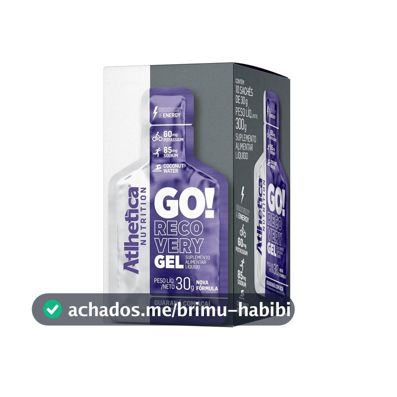 Go Energy Gel (10 Sachês) - Sabor Guaraná e Açai, Atlhetica Nutrition, Roxo