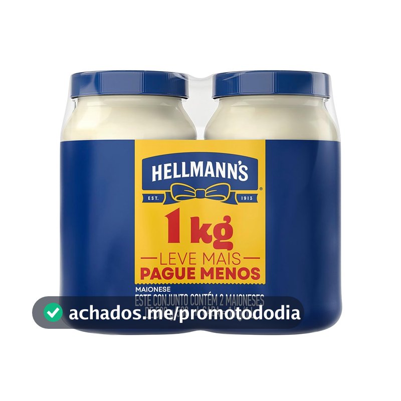 Maionese Hellmann's Tradicional 500gr 2 potes