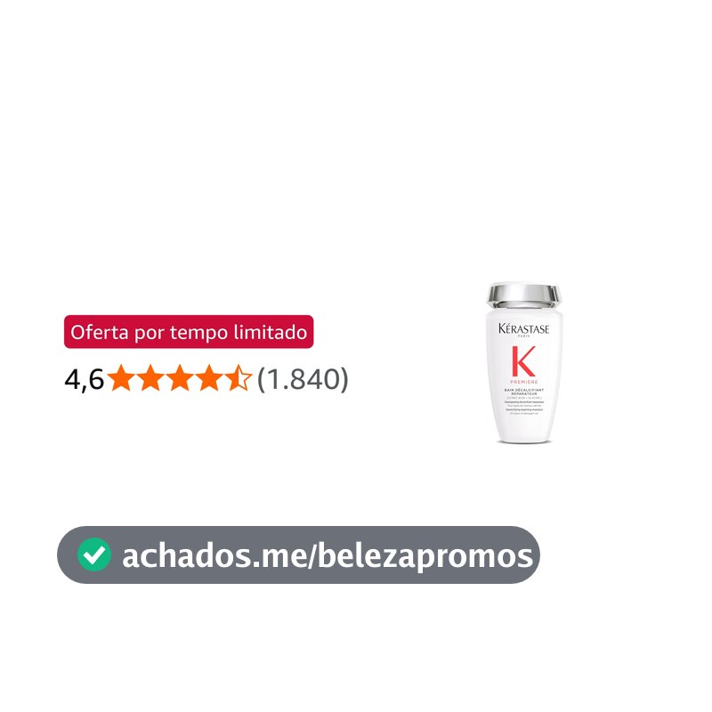 Kérastase Shampoo Première Bain Décalcifiant Réparateur, Todos os tipos de cabelos danificados, Reparador descalcificante, Neutraliza a quebra, Com Ácido cítrico e Glicina, 250ml