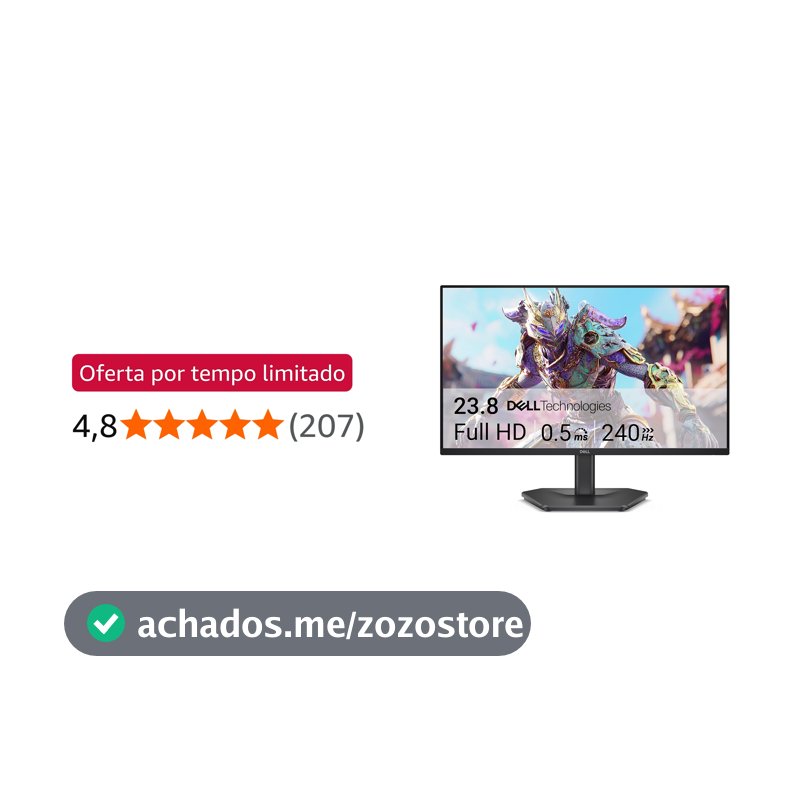 Monitor Dell 24", Full Hd (1920 x 1080), 240 Hz, Ips, Hdr10, Se2426hg