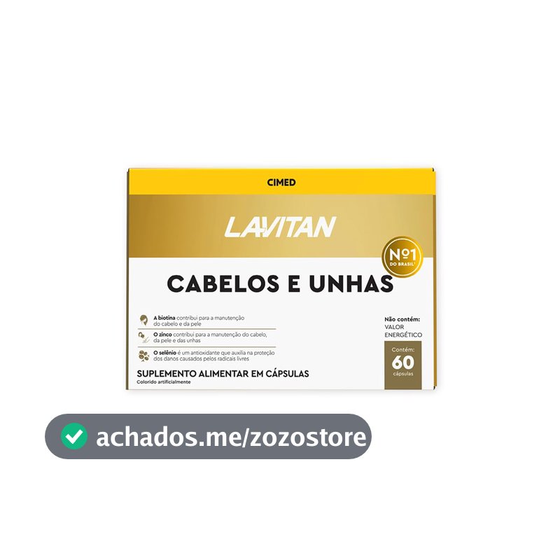 Multivitamínico Lavitan Cabelos E Unhas Com 60 Cápsulas