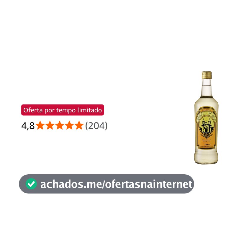Cachaça Espírito de Minas Tradicional Artesanal de Alambique 700ml