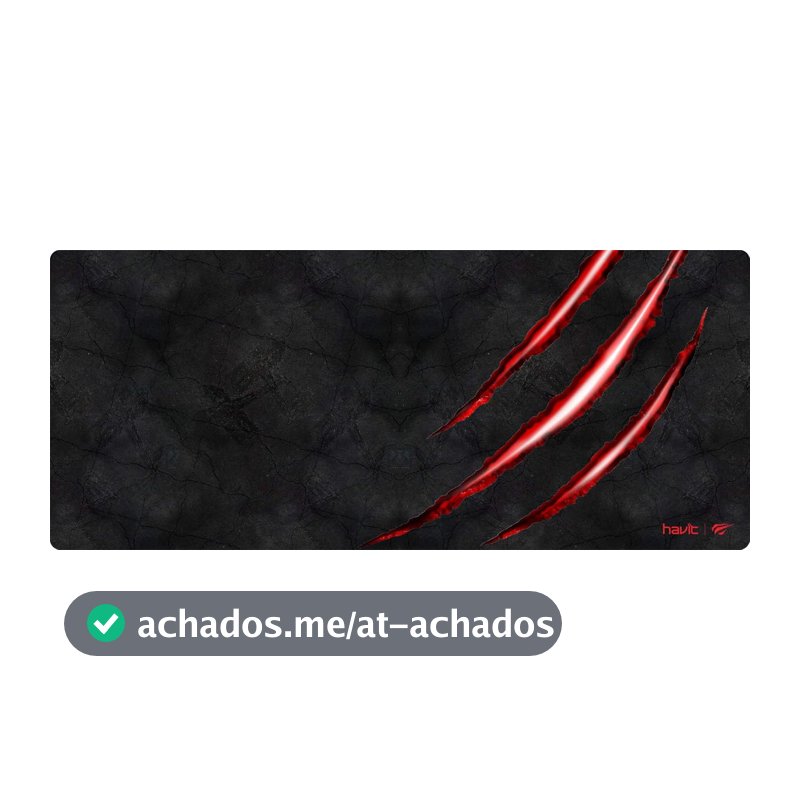 Havit Mouse Pad Grande Gamer MP860, 70 X 30 Cm, Tecido de Malha Fina, Base de Borracha Antiderrapante, Design com Bordas Costuradas, Útil para Cobrir Teclado, Mouse e Outros Objetos, Preto