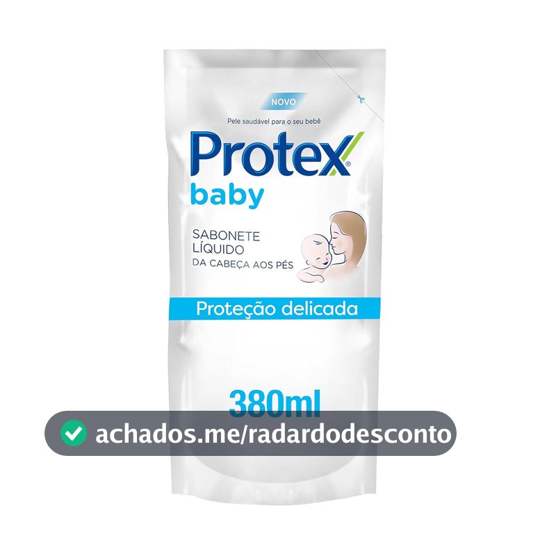 Protex Baby Sabonete Líquido para Bebê, Pele Macia, Refil, 380ml