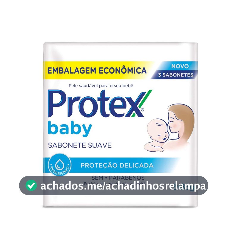 Protex Baby Delicate Care Sabonete em Barra Infantil, 3x85g