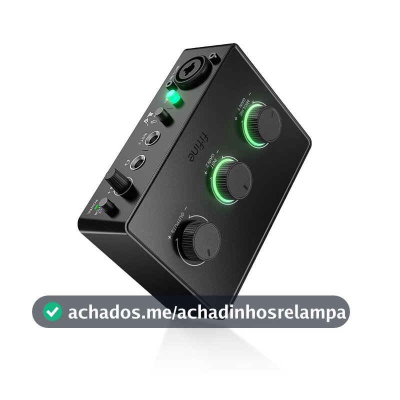 FIFINE SC1 Interface de áudio USB para gravação/instrumentos/guitarra