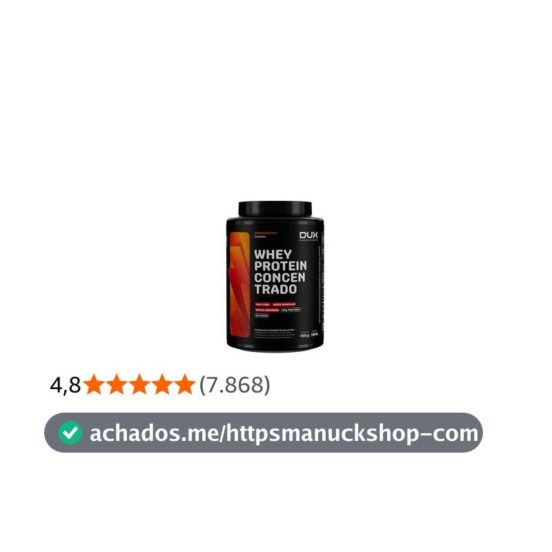 Whey Protein Concentrado Cookies Pote 900g – Contribui para o Ganho Muscular Hipertrofia – Dux Human Health