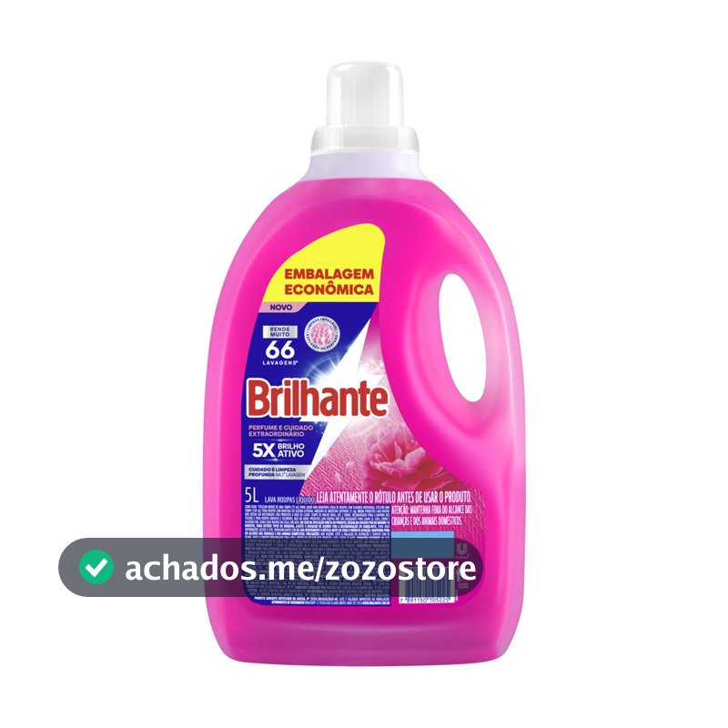 Brilhante Lava-Roupas Líquido Perfume e Cuidado Extraordinário 5L