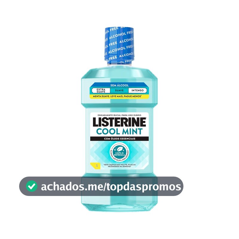 Enxaguante Bucal Listerine Cool Mint, Sem Álcool, 1L