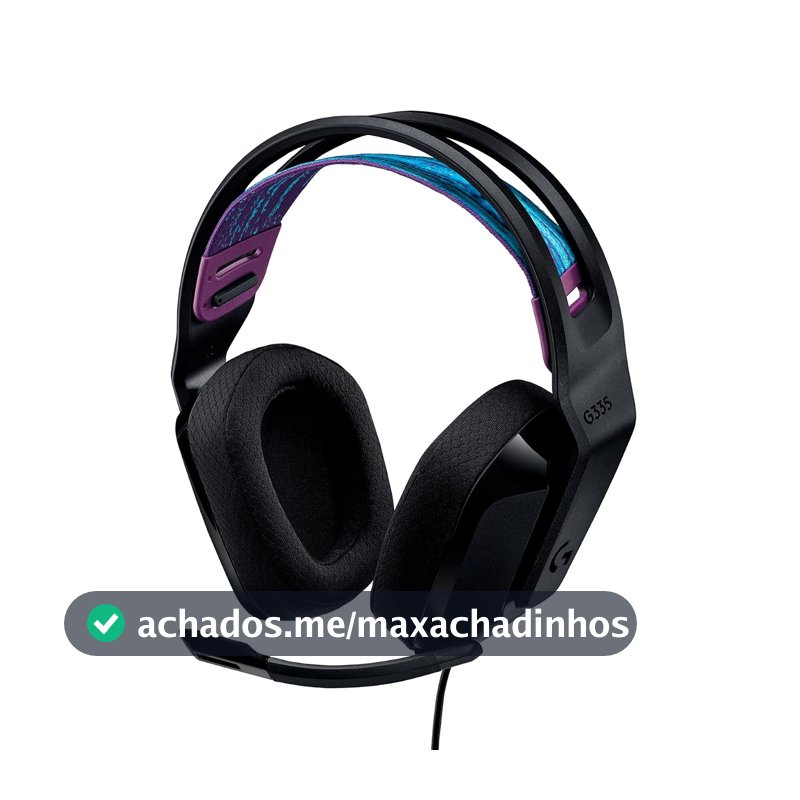 Headset Gamer Logitech G335 com Almofadas com Espuma de Memória, Design Leve e Conexão 3,5mm para PC, PlayStation, Xbox, Nintendo Switch e Mobile - Preto