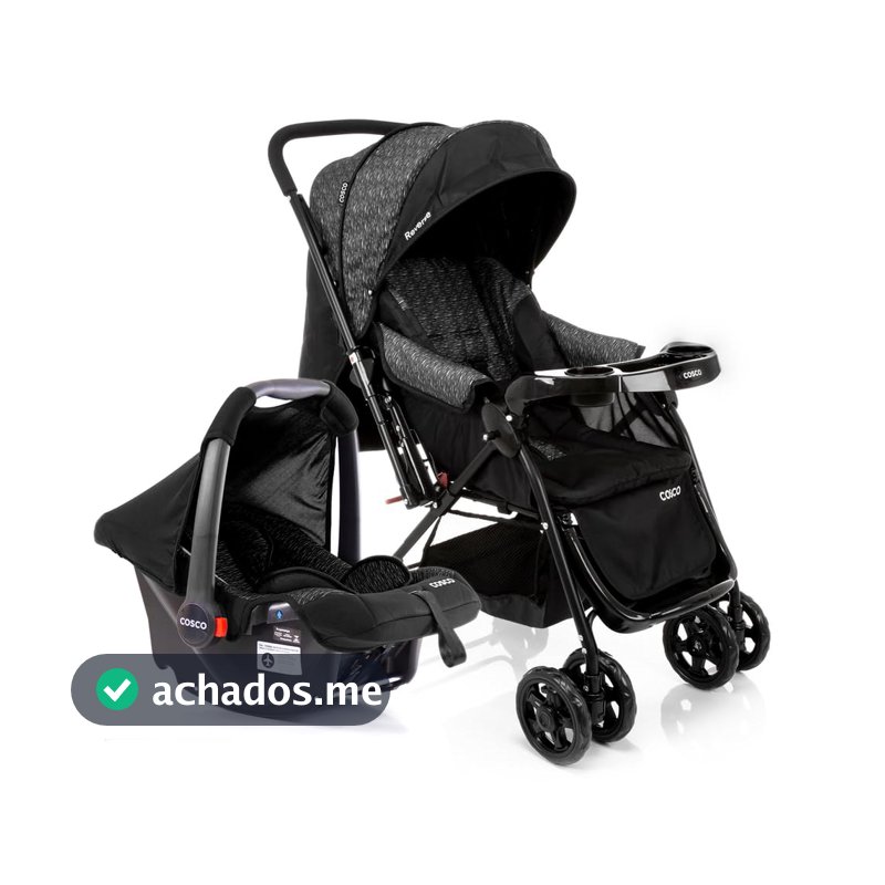 Cosco Kids, Travel System Reverse, Preto Rajado