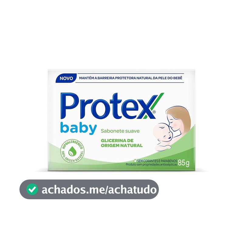 Protex Baby Glicerina Natural Sabonete em Barra Infantil, 85g