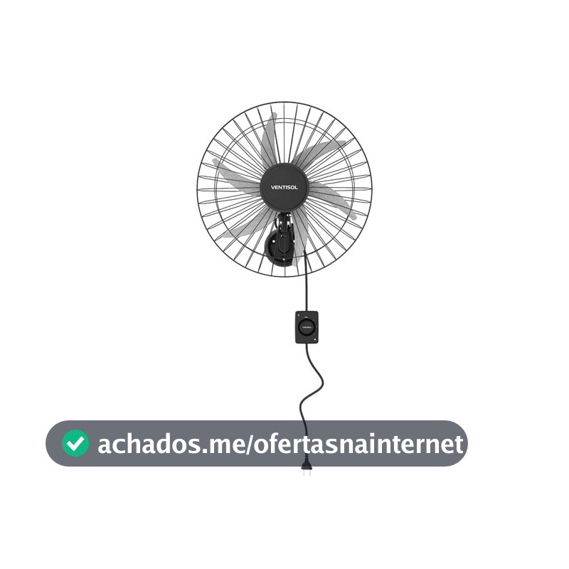 Ventilador de Parede Oscilante Steel 50cm Ventisol