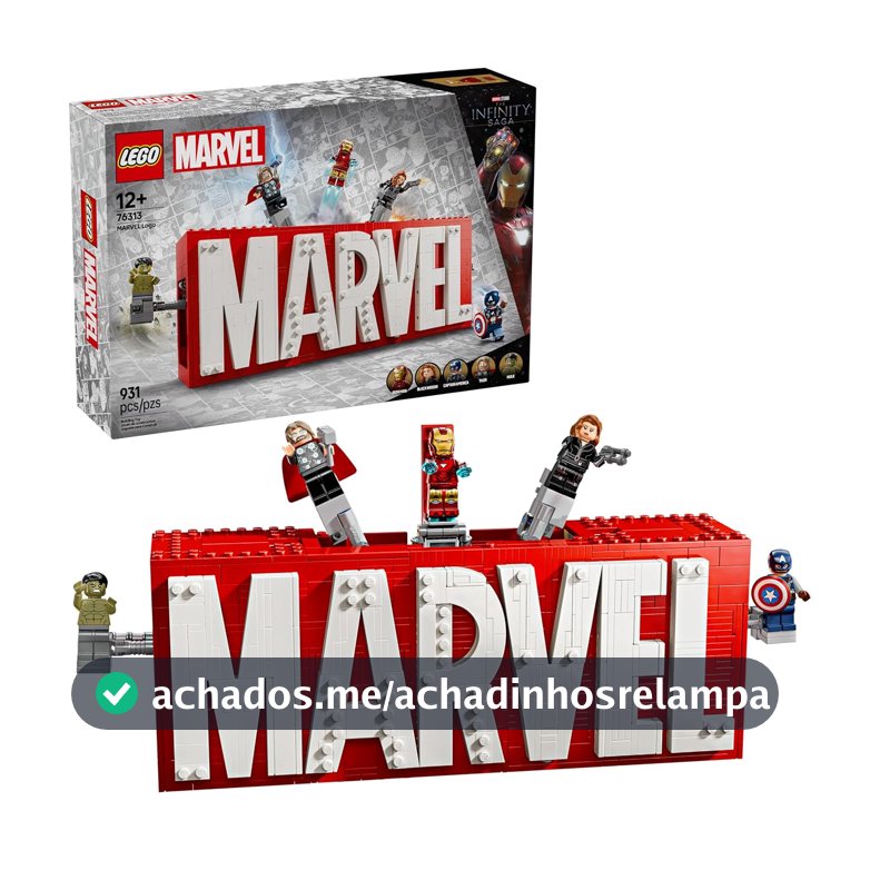 LEGO Super Heroes Marvel Logo e Minifiguras da Marvel 76313 (931 Peças)