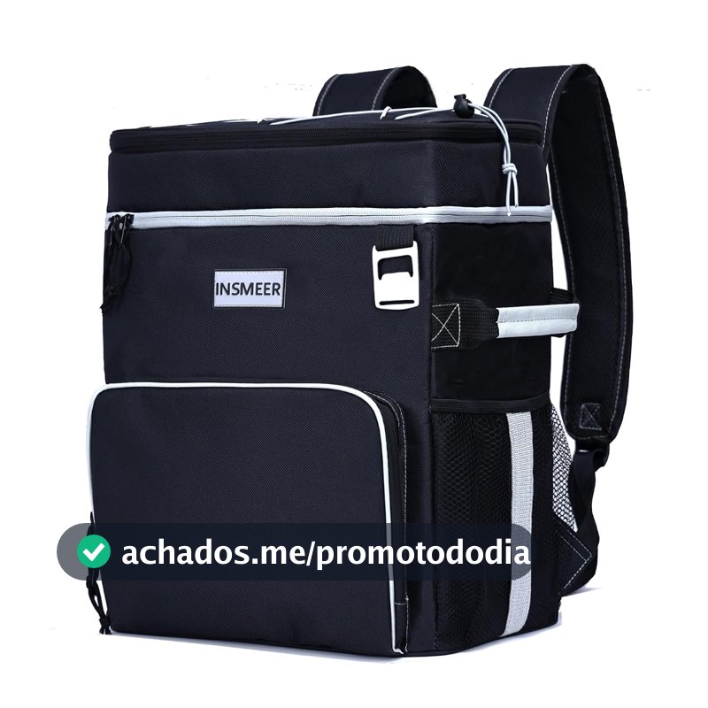 INSMEER Mochila térmica, refrigerador de praia isolado grande refrigerador de acampamento macio à prova de vazamento