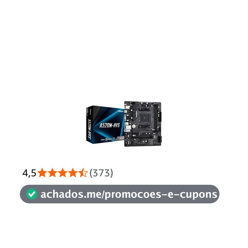 Placa-mãe ASRock AMD A520 Socket AM4 Micro ATX DDR4-SDRAM