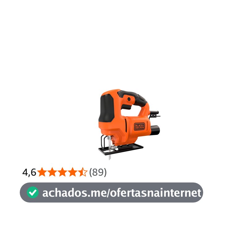 BLACK+DECKER Serra Tico Tico, Ferramenta Elétrica, Acompanha Lâmina para Madeira, Potência 400W, Modelo BES602, 220V