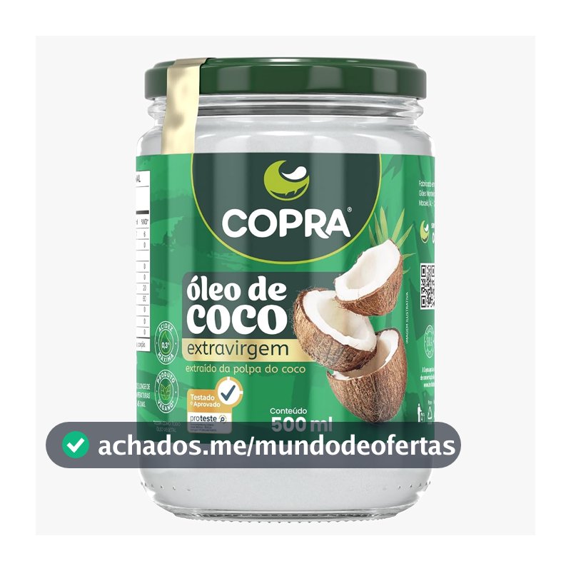 Óleo de Coco Extra Virgem Copra, 500ml