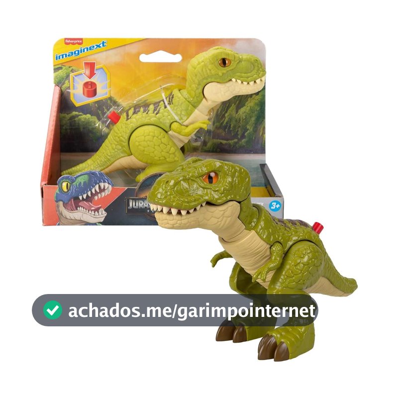 Imaginext Jurassic World Dinossauro de Brinquedo Rebirth T-Rex 3 Anos