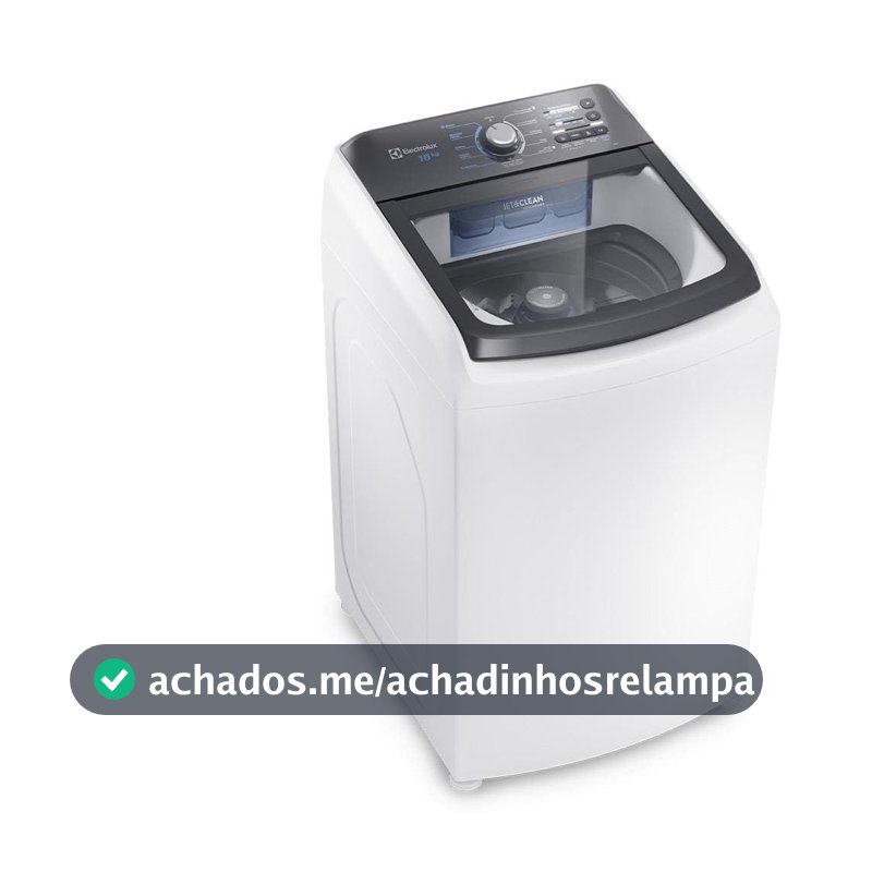 Máquina de Lavar Electrolux 14,5kg Branca Efficient Cesto Inox Jet&Clean 220v LEE15